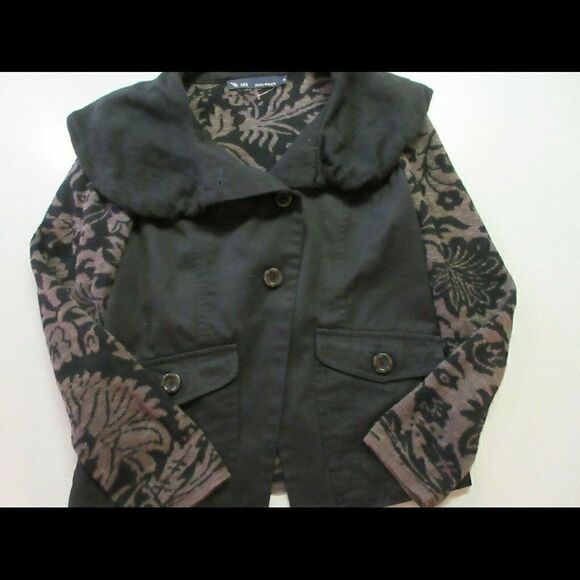 Blue Willi’s Danish design jacket w/sweater contrast sz S - Picture 3 of 5